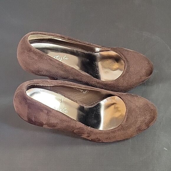 HERSTYLE SUEDE ROUND TOE HIGH HEEL STILETTOS PUMP SHOE - Picture 4 of 14